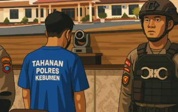 Ilustrasi - WH (27), pelaku pembunuhan kepala sekolah saat gelar perkara di Mapolres Kebumen, Jumat 23 Mei 2025.