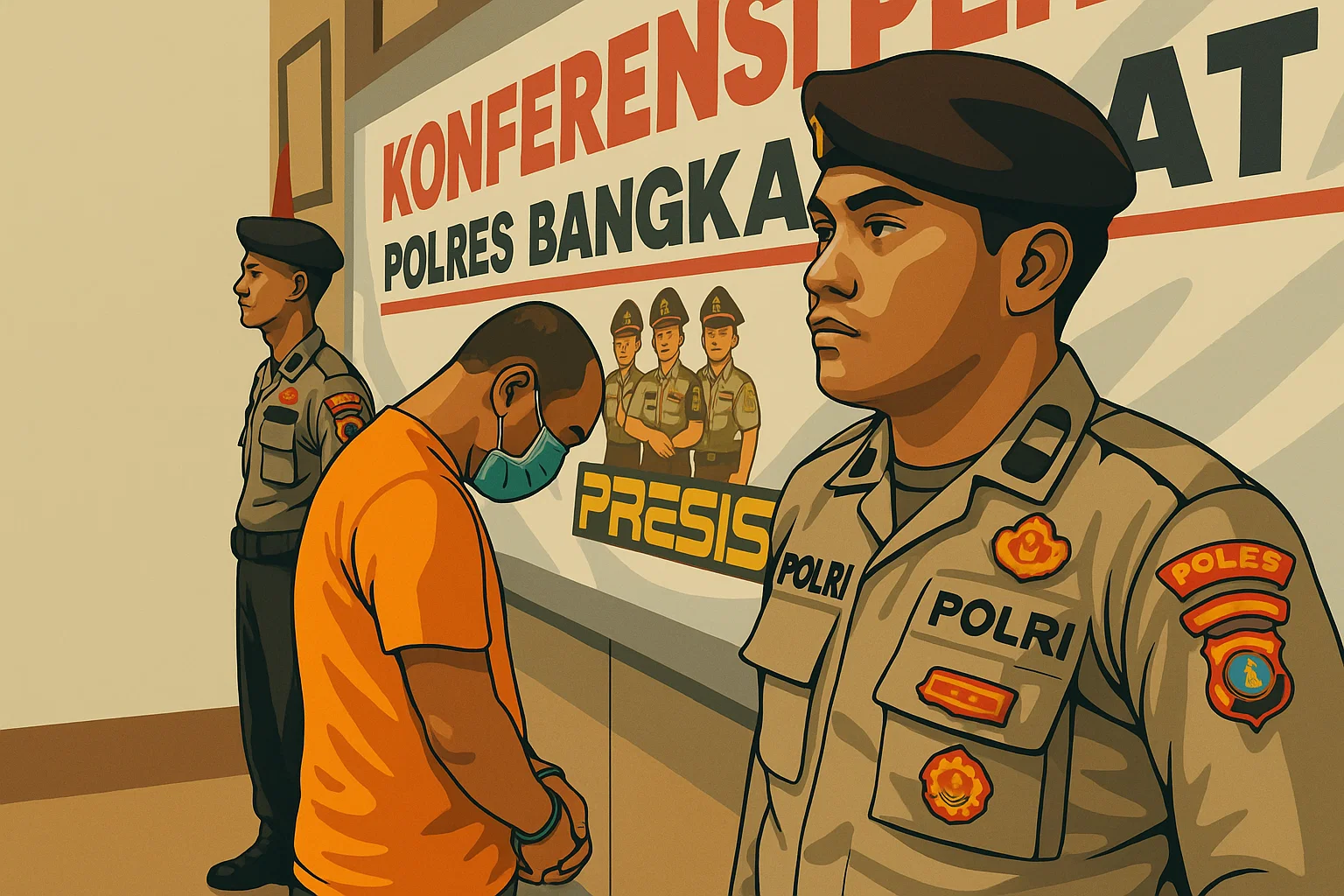 Ilustrasi - Polisi menetapkan MG, ustaz yang mencabuli belasan santri di Bangka Selatan sebagai tersangka.