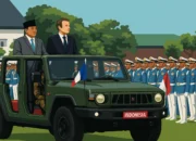 Ilustrasi - Presiden Prabowo Subianto (kiri) dan Presiden Prancis Emmanuel Macron menaiki kendaraan taktis Maung mengecek pasukan di Akademi Militer (Akmil) Magelang, Jawa Tengah, Kamis 29 Mei 2025.