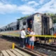 Image Credit Istimewa - Gerbong kereta api di Stasiun Tugu Yogyakarta dibakar karena sakit hati kepada KAI.