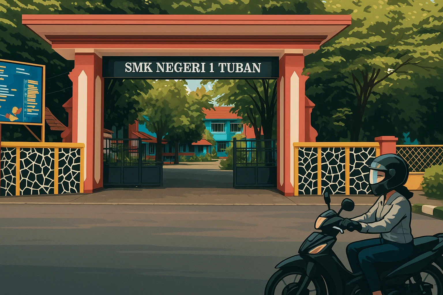Ilustrasi - SMKN 1 Tuban yang diduga melakukan pungli kepada siswa-siswanya.