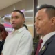 Rayen Pono (baju putih) bersama kuasa hukumnya, Jajang (kanan). (Beritasatu/Stefani Wijaya)