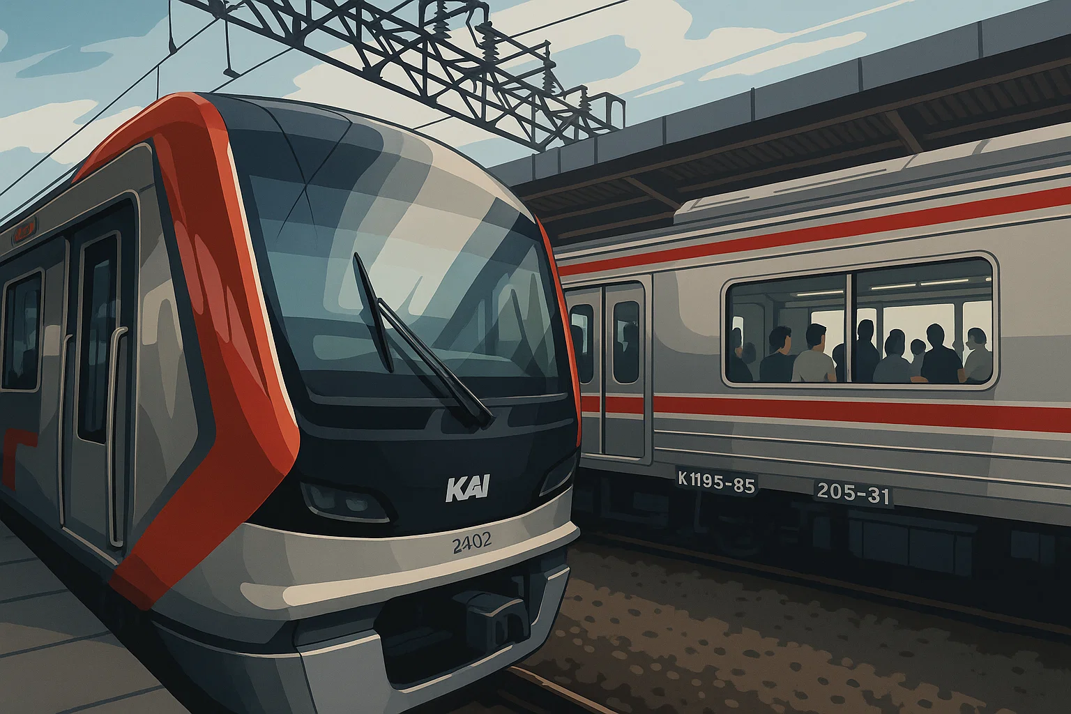 Ilustrasi - PT KAI Commuter resmi mengoperasikan sarana Kereta Rel Listrik (KRL) baru jenis CLI-125 atau KRL buatan China untuk melayani rute Bogor dan Cikarang.