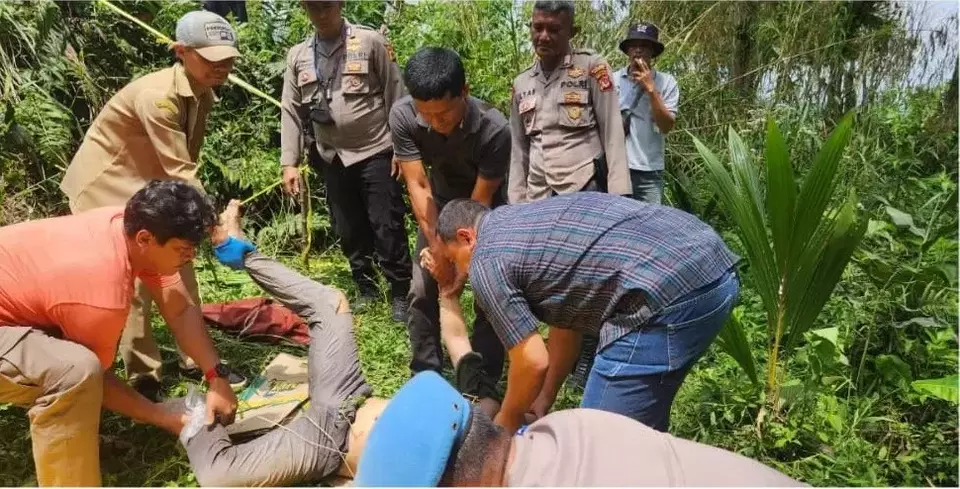 Image Credit Heru Yustanto/Beritasatu - Penemuan mayat tanpa identitas di kebun Kampung Pajagan, Desa Cibunian, Kecamatan Pamijahan Bogor.