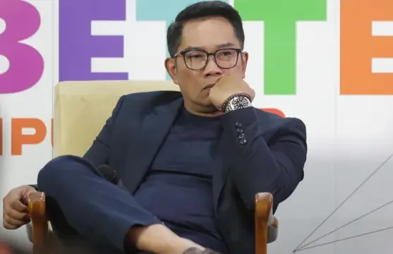 Ridwan Kamil saat menghadiri acara Climate Talk, Bisnis Karbon, Solusi Atau Perangkap Bagi Indonesia di gedung KLY Jakarta, Rabu 26 Februari 2025. (Liputan6/Helmi Fithriansyah)