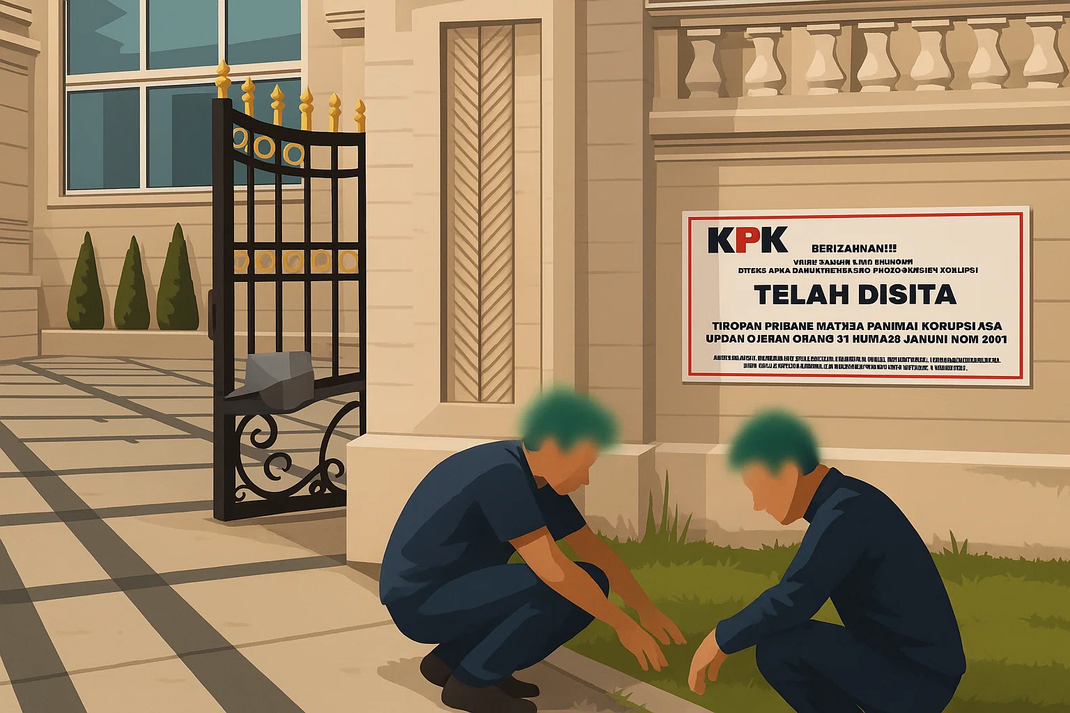 Ilustrasi - Rumah mewah di Surabaya yang disita KPK terkait kasus dugaan korupsi PT ASDP Indonesia Ferry (Persero) tahun 2019-2022.