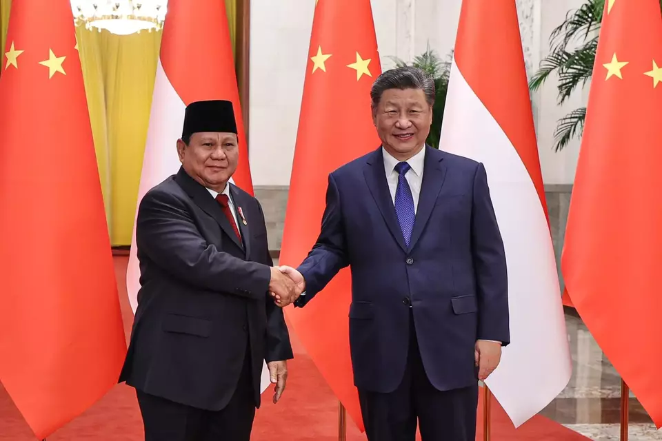 Image Credit Biro Pers Sekretariat Presiden - Presiden Indonesia Prabowo Subianto bersama Presiden Republik Rakyat Tiongkok Xi Jinping di Beijing, Sabtu, 9 November 2024.