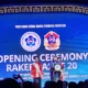 Image Credit Maria Gabrielle Putrinda/Beritasatu - Wakil Ketua Dewan Pembina Partai Gerindra Hashim Djojohadikusumo dalam sambutan opening ceremony rakernas ke-20 PSMTI di kawasan Pondok Indah, Jakarta Selatan, Sabtu, 28 September 2024.