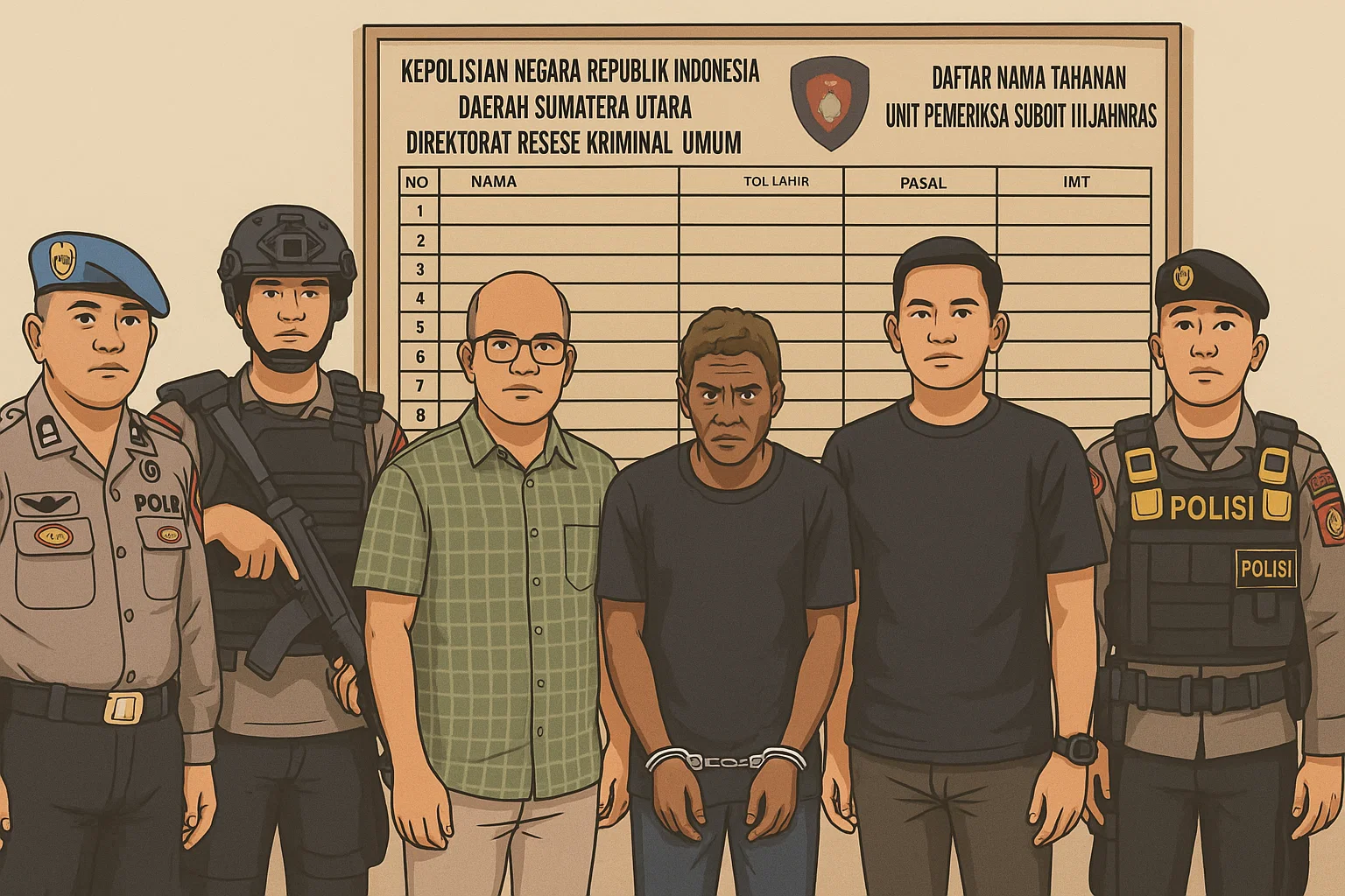 Ilustrasi - Pelaku pembacokan jaksa Kejari Deli Serdang ditangkap polisi.