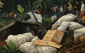 Ilustrasi - Sebuah pikap mengalami kecelakaan di Tanjakan Peuteuy, Kabupaten Majalengka, Kamis 29 Mei 2025.