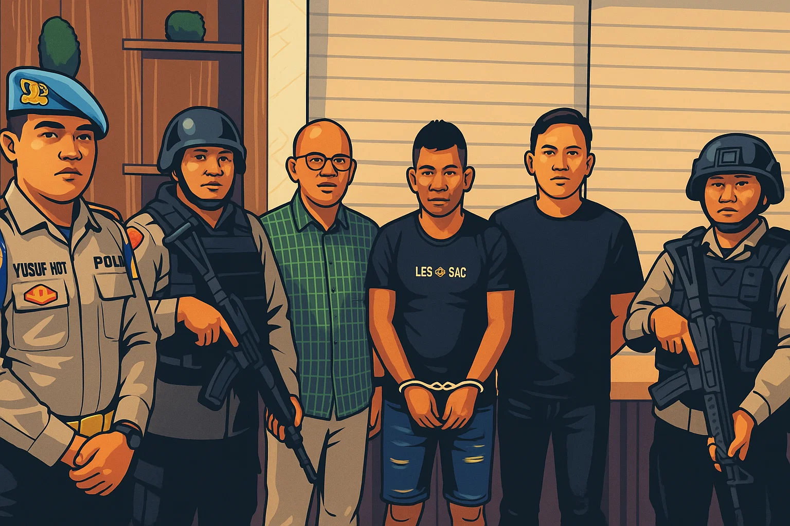 Ilustrasi - Pelaku pembacokan jaksa dan dua ASN Kejari Deli Serdang ditangkap polisi.