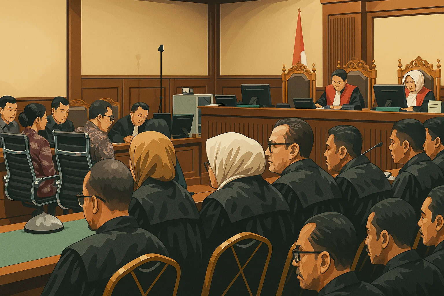 Ilustrasi - Mantan pejabat Mahkamah Agung (MA) Zarof Ricar (tengah) dalam sidang pembacaan surat tuntutan di Pengadilan Tipikor Jakarta, Rabu28 Mei 2025.