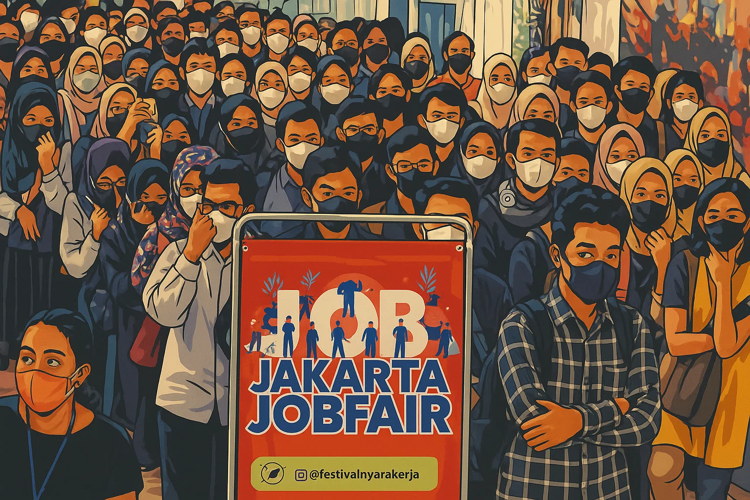 Ilustrasi - Para pencari kerja.