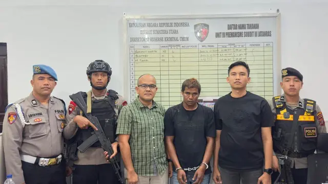 Pelaku pembacokan jaksa Kejari Deli Serdang ditangkap polisi.