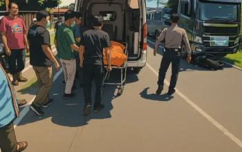 Ilustrasi -Korban meninggal dunia dalam kecelakaan di Jalan Parangtritis, Bantul, DIY, dimasukkan dalam ambulans, Kamis 29 Mei 2025.