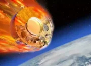 Ilustrasi pesawat antariksa Kosmos 482 jatuh ke Bumi (ESA/David Ducross)