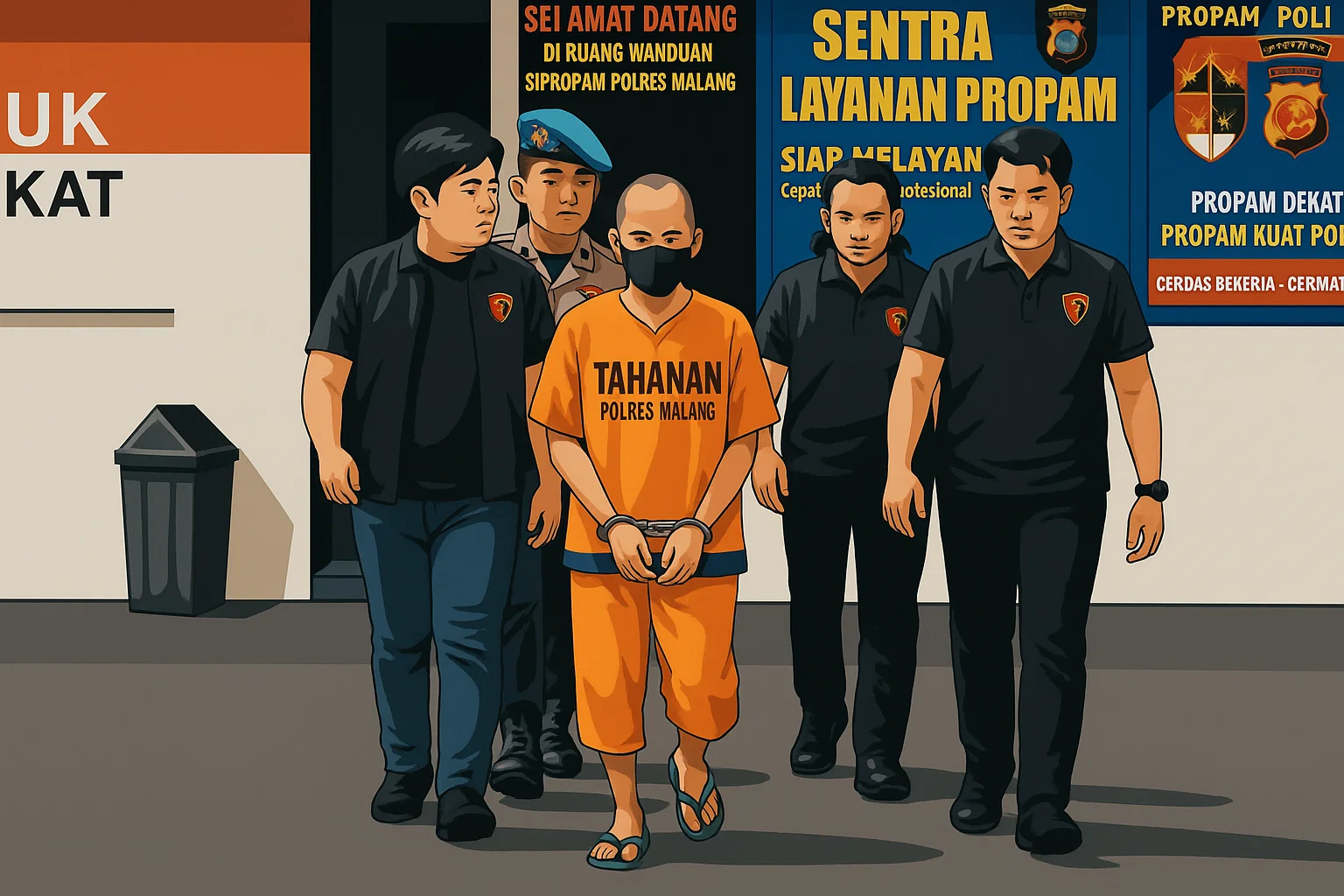 Ilustrasi - Pelaku kasus pemuda di Malang tewas hanya karena berebut toilet bernama Muhammad Fikri (26).