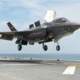 Pesawat tempur F-35B yang bisa mendarat dan lepas landas secara vertikal. (AerospaceMX)