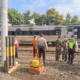 Image Credit Istimewa - Pembakaran tiga gerbong kereta di Stasiun Tugu Yogyakarta.