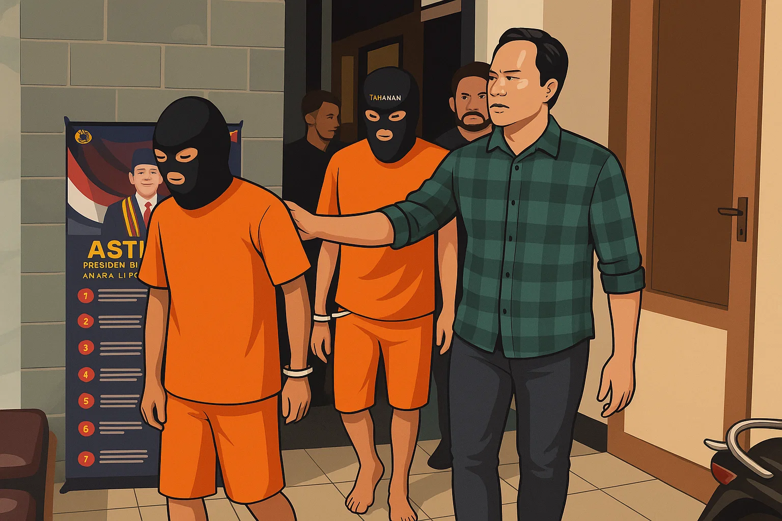 Ilustrasi - Pelaku penyiraman air keras terhadap ibu dan anak di Sukabumi, Jawa Barat, ditangkap polisi.