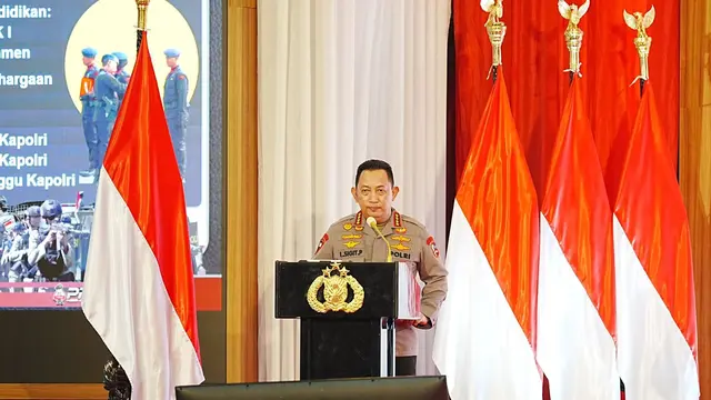 Kapolri Jenderal Listyo Sigit Prabowo membuka Rakernis Baharkam-Korbrimob 2025 di PTIK, Jakarta Selatan. (Dok.Humas Polri)