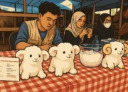 Ilustrasi - Pedagang hewan kurban di MERR Surabaya memberi hadiah boneka domba dan berbagai doorprize sebagai strategi menarik para calon pembeli.