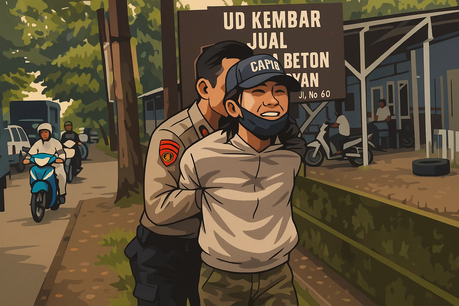 Ilustrasi - Razia premanisme di Terminal Tipe A Harjamukti, Cirebon, Jawa Barat.