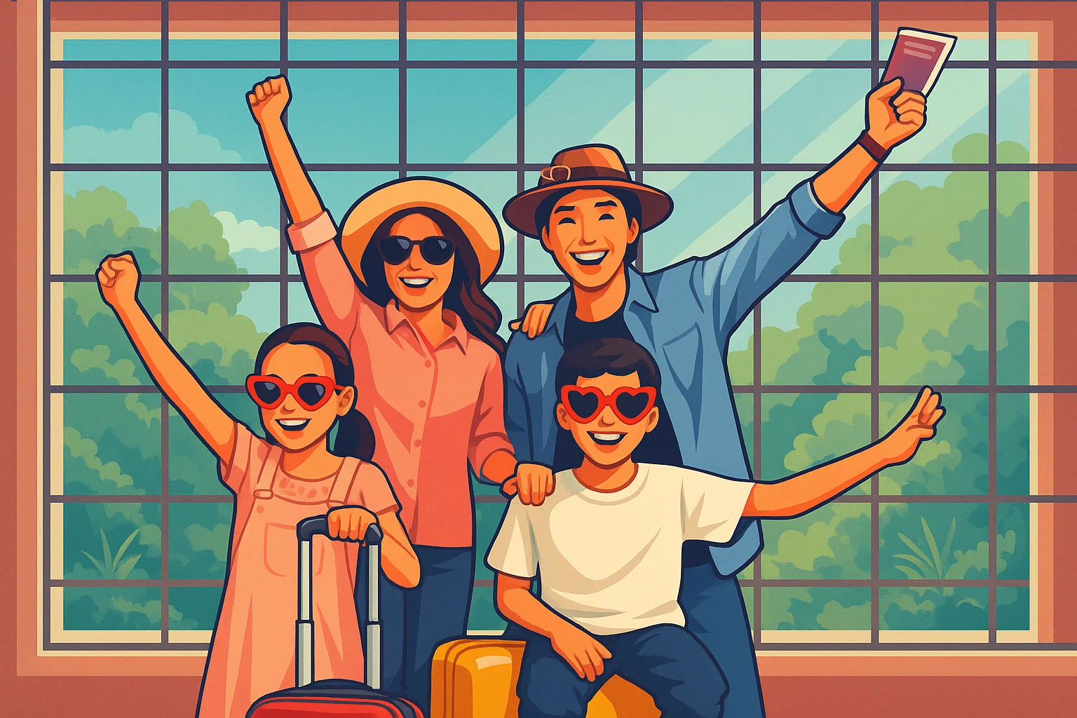 Ilustrasi - Ilustrasi liburan menyambut long weekend pada Juni 2025.