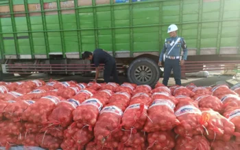 F1QR Lantamal XII dan BAIS TNI Gagalkan Penyelundupan 46 Ton Bawang Bombay Ilegal di Pontianak