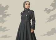 Ilustrasi - Model gamis denim casual.