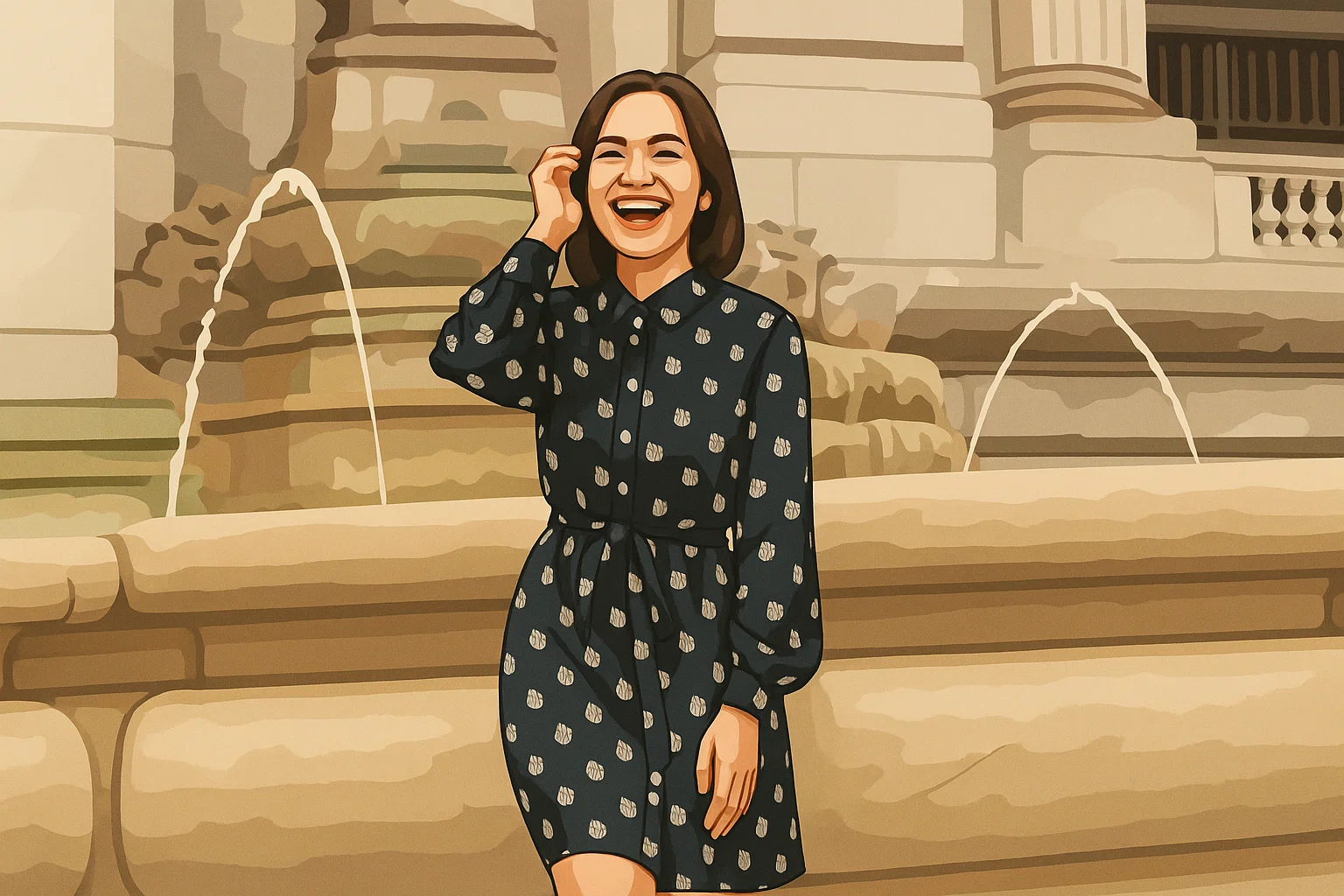 Ilustrasi - Dalam liburannya tersebut, Rossa unggah potret pertama kalinya dengan jalan-jalan di berbagai sudut kota. Tampil dengan gaya simpel, penampilan Rossa tetap menawan. Seperti saat kenakan dress berwarna hitam ini. (IG/@itsrossa910)