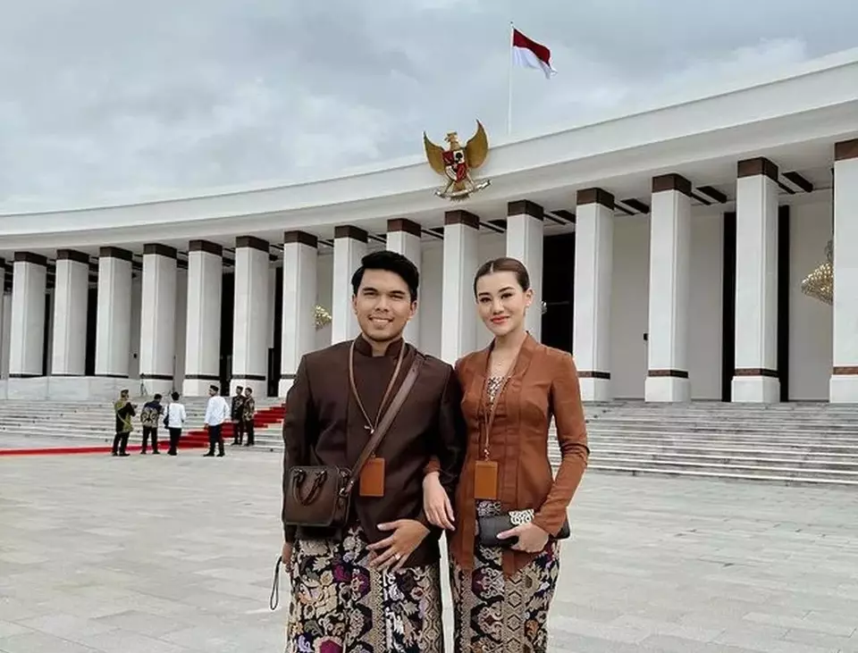 Image Credit Instagram/Istimewa - Thariq Halilintar dan Aaliyah Massaid saat menjadi tamu undangan merayakan HUT ke-79 RI di IKN, Kalimantan Timur.