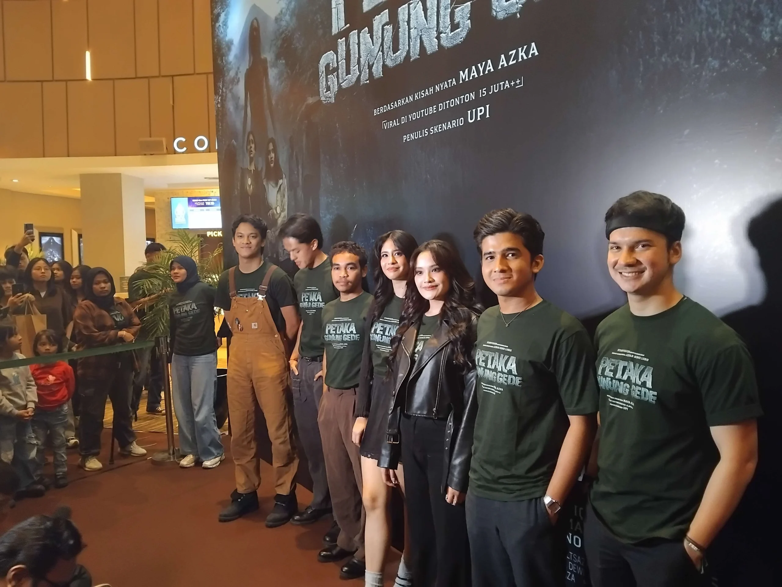 Image Credit Ahmad Rizky Pratama/RRI - Para aktor film Petaka Gunung Gede saat konferensi pers di Jakarta, Jumat (31/1/2025).