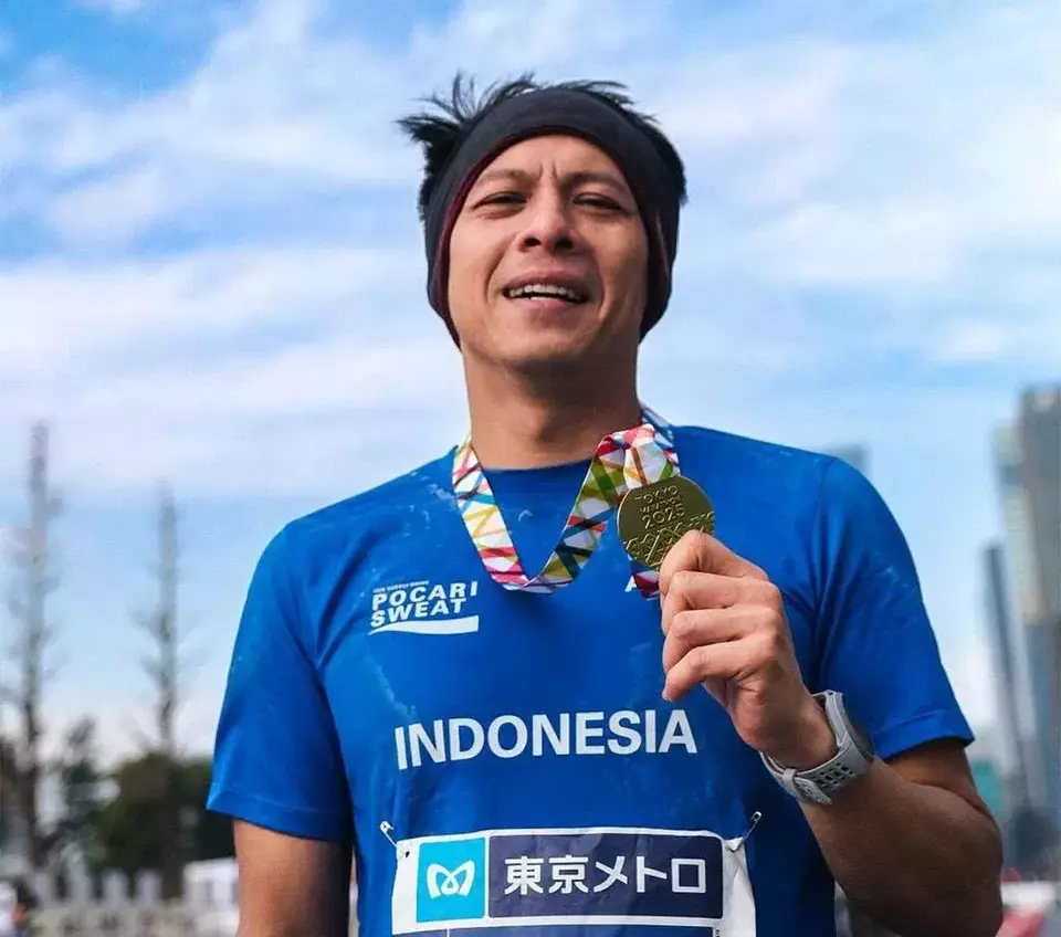 Image Credit Instagram/Instagram - Selebritas Ariel Noah berhasil mengikuti marathon di Tokyo.