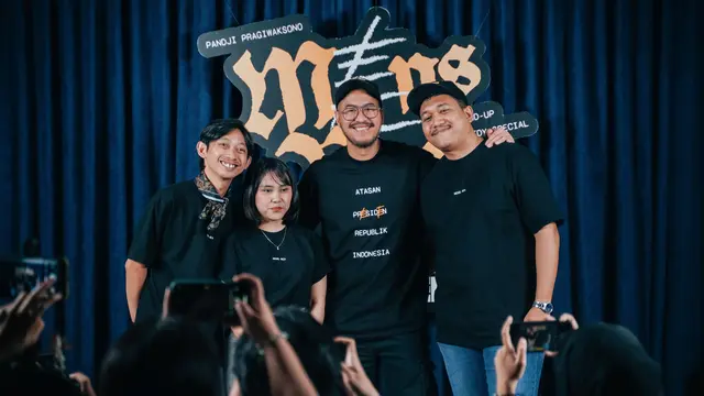 Dalam Mens Rea, Pandji Pragiwaksono juga memastikan akan lebih blak-blakan dalam mengkritik, bahkan tak akan sungkan untuk menyebut nama politisi. (dok. Comika Company)