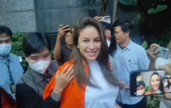 Nikita Mirzani di Polda Metro Jaya, Selasa (4/3/2025). (M. Altaf Jauhar)