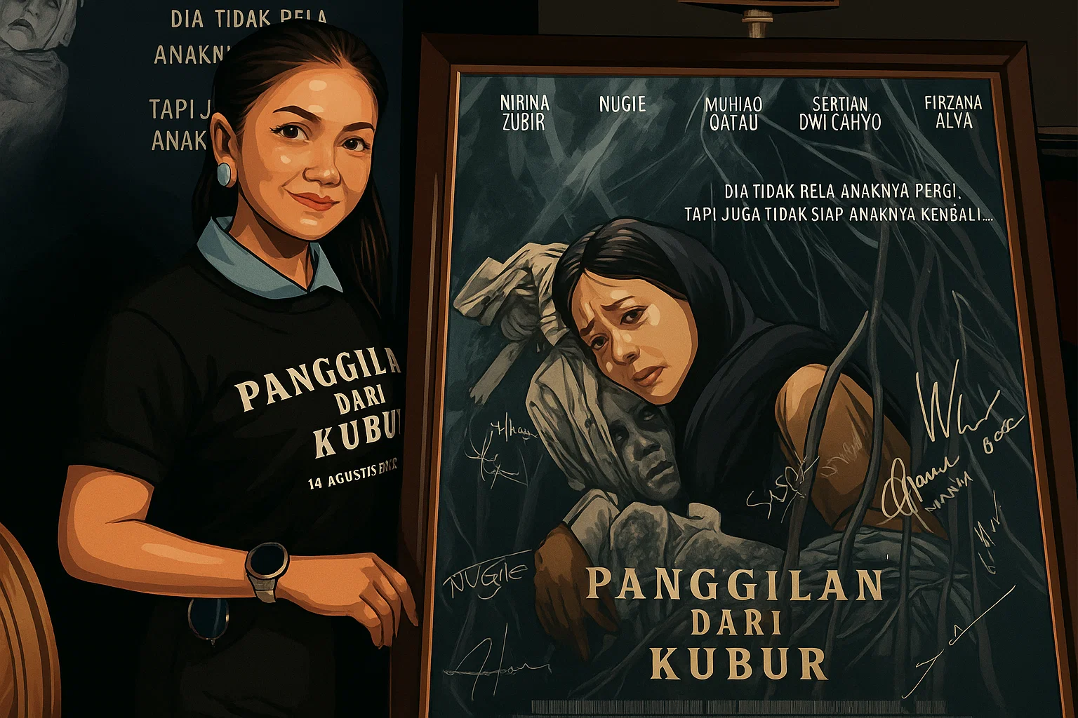 Ilustrasi - Artis Nirina Zubir yang membintangi film horor berjudul Panggilan dari Kubur.