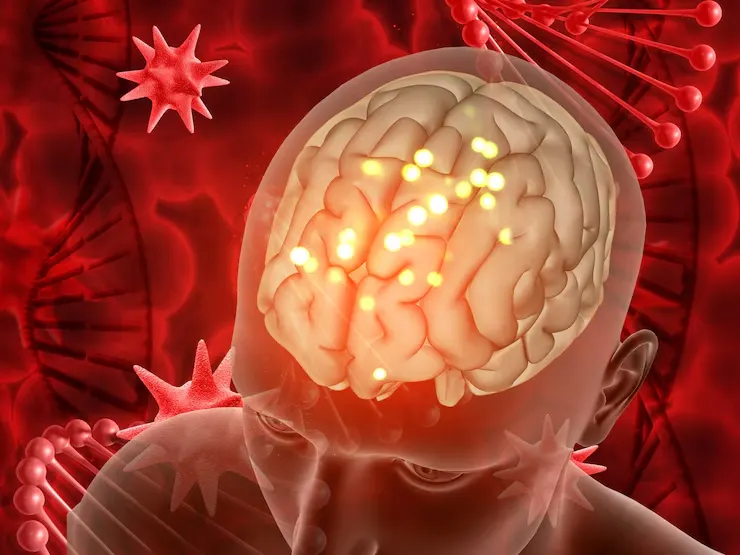 3d medical background with male figure brain 1048 6802