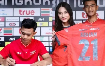 Image Credit Instagram/@prtamaarhan8 - Pratama Arhan ditemani istrinya, Azizah Salsha temen kontrak bersama Bangkok United.