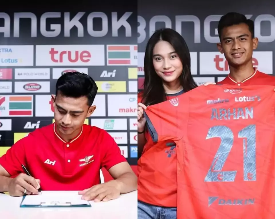 Image Credit Instagram/@prtamaarhan8 - Pratama Arhan ditemani istrinya, Azizah Salsha temen kontrak bersama Bangkok United.