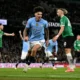 Image Credit AFP/Oli Scarff - Bek Manchester City, Nico O'Reilly, merayakan gol ke gawang Plymouth Argyle