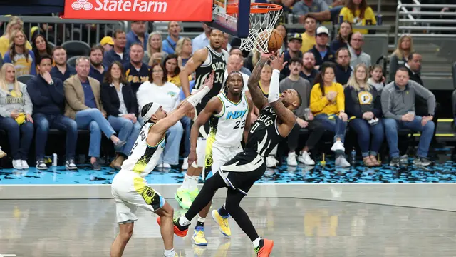 Duel sengit Pacers melawan Bucks di playoff NBA 2025 (AFP)