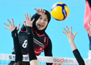 Image Credit KOVO - Aksi Megawati Hangestri Pertiwi saat membela Red Sparks dalam V-League Korea Selatan musim 2024/2025.