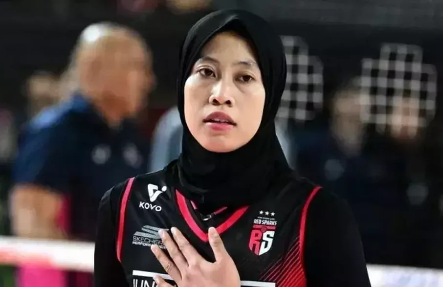 Image Credit KOVO - Megawati Hangestri Pertiwi mencetak 40 poin dalam laga Red Sparks melawan Pink Spiders di Chungmu Gymnasium, Daejeon, Jumat, 4 April 2025.
