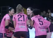 Para pemain Gresik Petrokimia Pupuk Indonesia saat tampil pada final four Proliga 2025. (Istimewa)