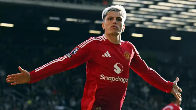 Winger Manchester United (MU), Alejandro Garnacho. (AFP/Oli SCARFF)