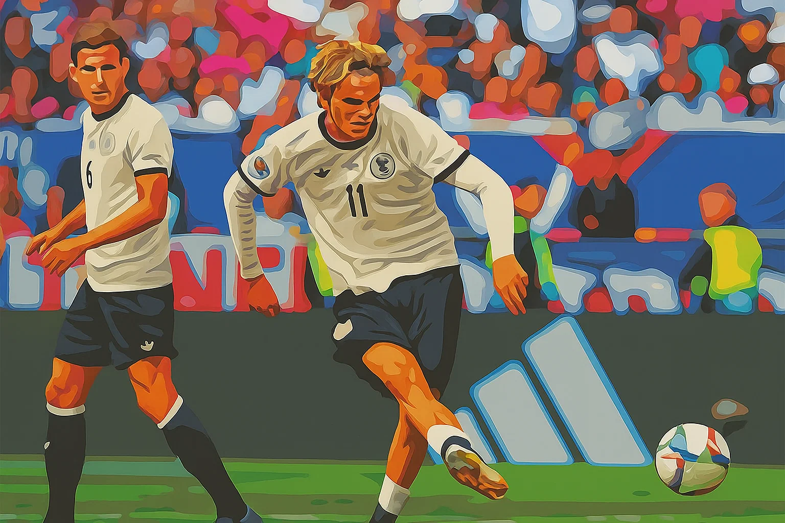 Ilustrasi - Aksi Nicik Woltemade kala berseragam Timnas Jerman dalam laga UEFA Nations League 2025, beberapa waktu lalu. Ia menjadi incaran beberapa klub besar Eropa, termasuk Arsenal, Liverpool dan Chelsea.
