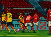 Ilustrasi - Para pemain Liga Indonesia All Star (merah) saat menghadapi Oxford United pada Piala Presiden 2025.