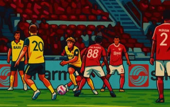 Ilustrasi - Para pemain Liga Indonesia All Star (merah) saat menghadapi Oxford United pada Piala Presiden 2025.