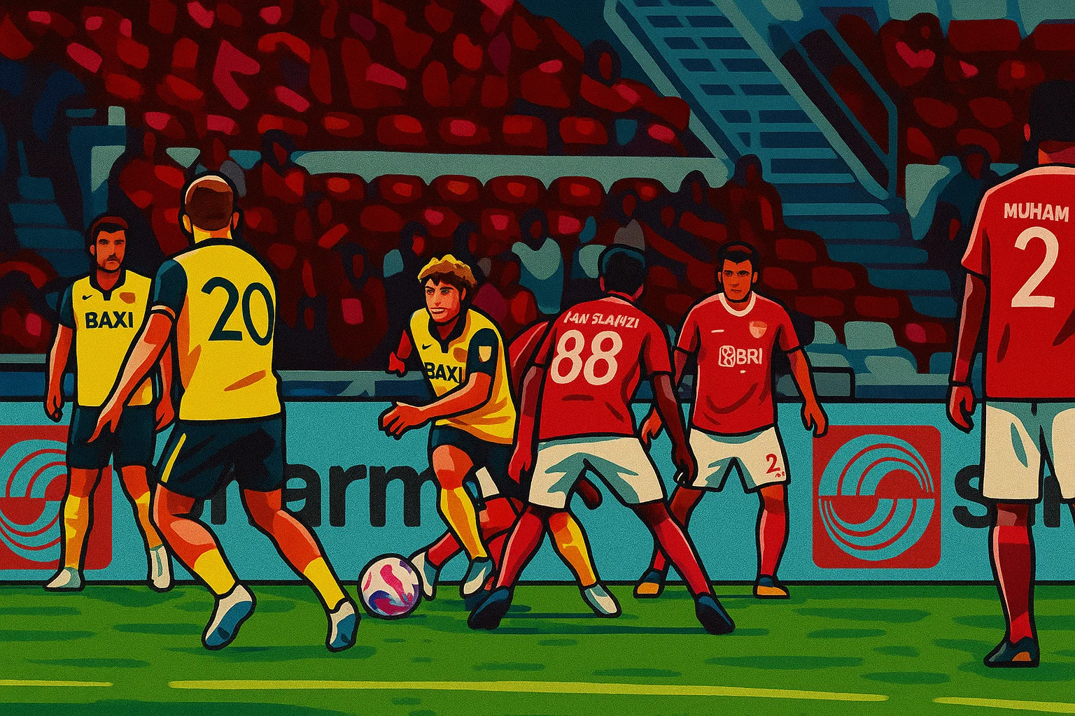 Ilustrasi - Para pemain Liga Indonesia All Star (merah) saat menghadapi Oxford United pada Piala Presiden 2025.